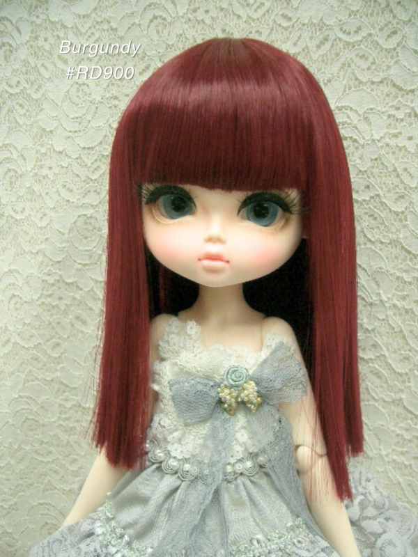 Wig / 11-12 inch / Semi-long Straight (Burgundy #RD900)