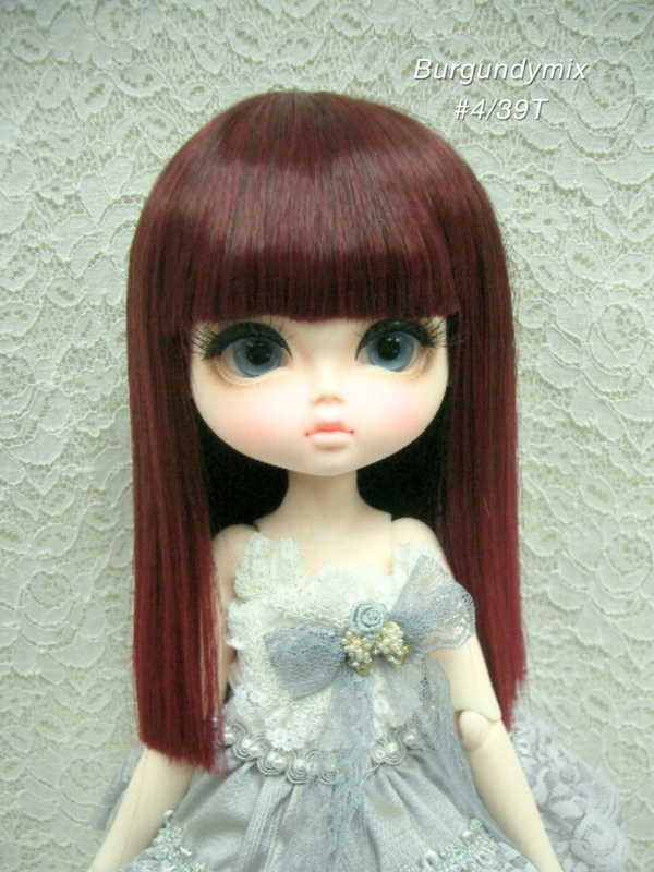 Wig / 11-12 inch / Semi-long Straight (Burgundymix #4/39T)