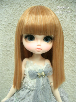 Wig / 11-12 inch / Semi-long Straight (Goldmix #K19/K8M)