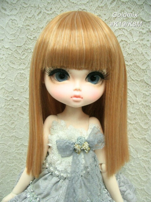 Wig / 11-12 inch / Semi-long Straight (Goldmix #K19/K8M)