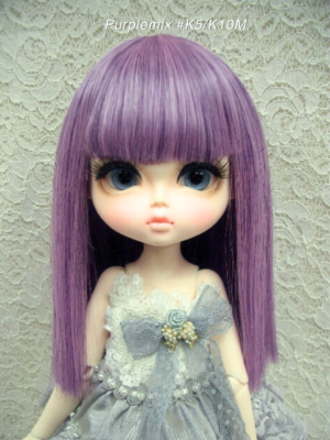 Wig / 11-12 inch / Semi-long Straight (Purplemix #K5/K10M)