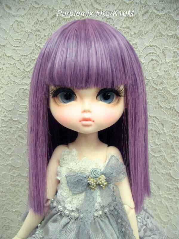 Wig / 11-12 inch / Semi-long Straight (Purplemix #K5/K10M)