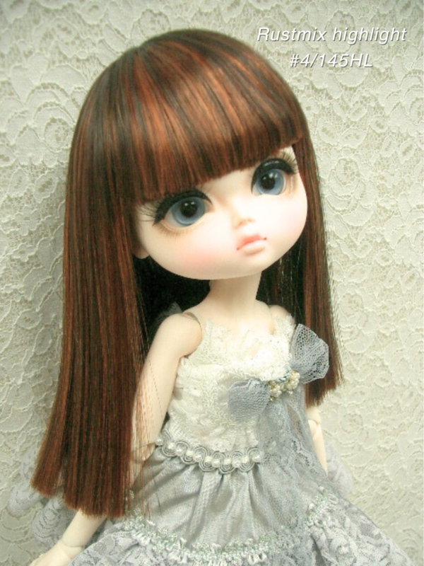 Wig / 11-12 inch / Semi-long Straight (Rustmix highlight #4/145HL)
