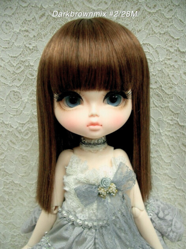 Wig / 11-12 inch / Semi-long Straight (Darkbrownmix #2/28M)