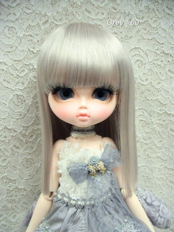 Wig / 11-12 inch / Semi-long Straight (Grey #60)