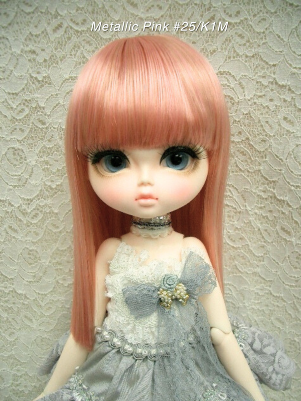 Wig / 11-12 inch / Semi-long Straight (Metallic pink #25/K1M)
