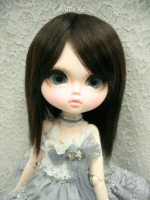 Wig / 11-12 inch / Semi-long Fluffy hair (Blacky brown #4)