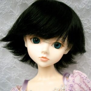 Wig / 9-10 inch / Short Wolf-cut (Black #2)