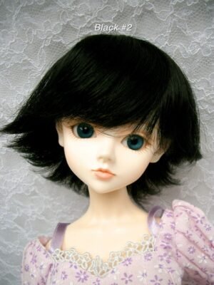 Wig / 9-10 inch / Short Wolf-cut (Black #2)
