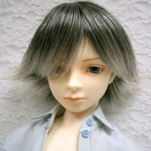 Wig / 9-10 inch / Short Wolf-cut (Black-grey #1/60T)