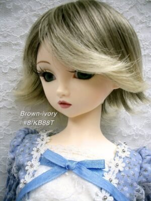 Wig / 9-10 inch / Short Wolf-cut (Brown-ivory #8/KB88T)