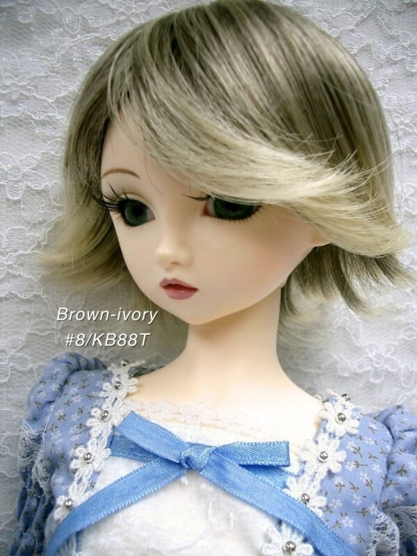 Wig / 9-10 inch / Short Wolf-cut (Brown-ivory #8/KB88T)