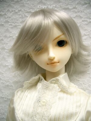 Wig / 9-10 inch / Short Wolf-cut (Grey #60)