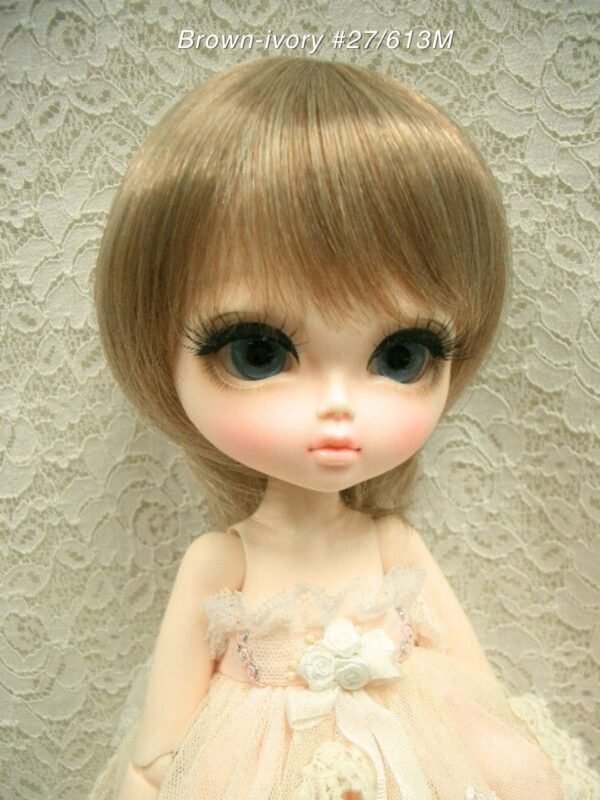 Wig / 11-12 inch / Short Bob with a tail (Brown-ivory #27/613M)