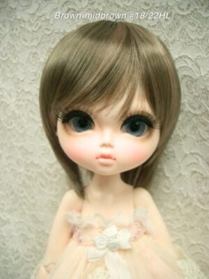 Wig / 11-12 inch / Short Bob with a tail (Brown-midbrown #18/22HL)