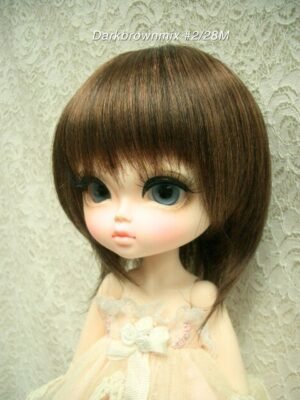 Wig / 11-12 inch / Short Bob with a tail (Darkbrownmix #2/28M)