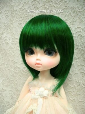 Wig / 11-12 inch / Short Bob with a tail (Darkgreenmix #2/YS5M)