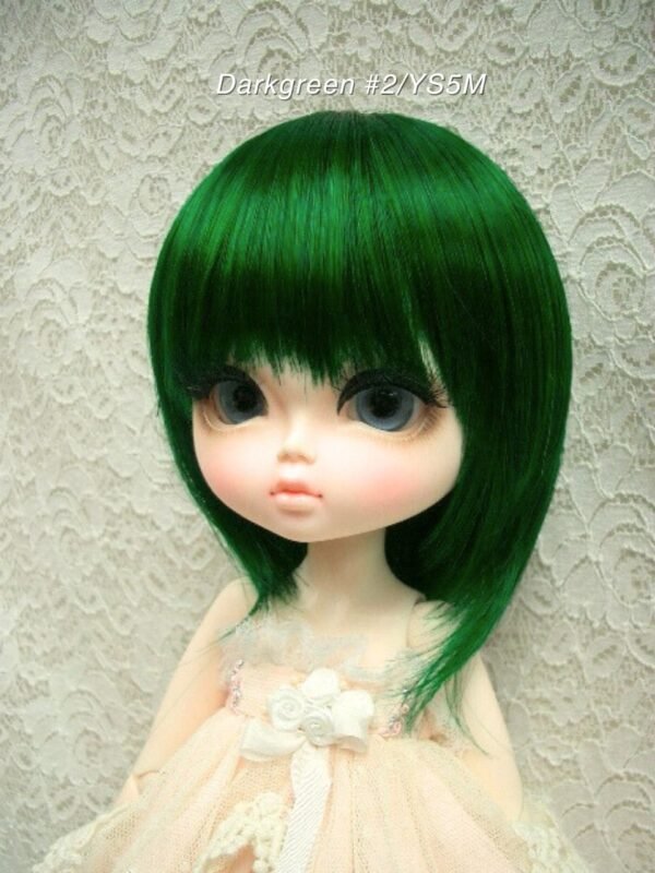 Wig / 11-12 inch / Short Bob with a tail (Darkgreenmix #2/YS5M)