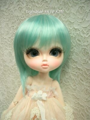 Wig / 11-12 inch / Short Bob with a tail (Lightblue #K19/K3M)