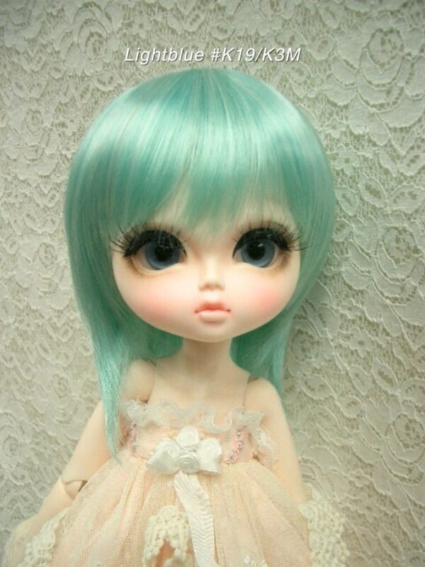 Wig / 11-12 inch / Short Bob with a tail (Lightblue #K19/K3M)
