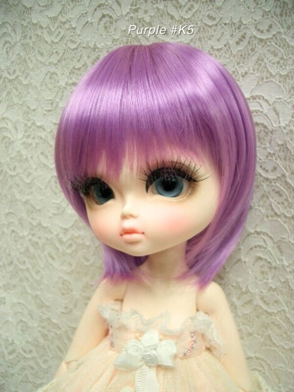 Wig / 11-12 inch / Short Bob with a tail (Purple #K5)