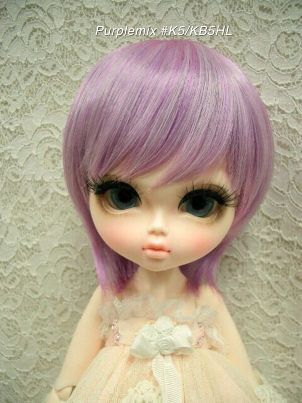 Wig / 11-12 inch / Short Bob with a tail (Purplemix #K5/KB5HL)