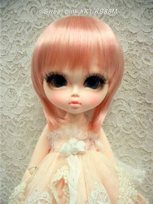 Wig / 11-12 inch / Short Bob with a tail (Sweet pink #K1/KB88M)