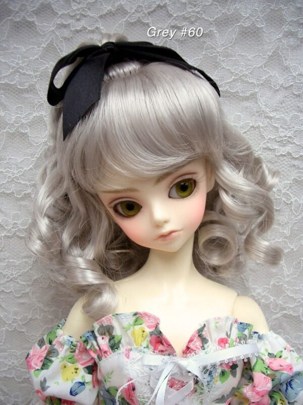 Wig / 9-10 inch / Ribbon Princess Curly (Grey #60)