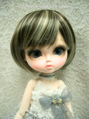 Wig / 11-12 inch / Short Bob (Darkbrown-ivory #8/KB88HL)