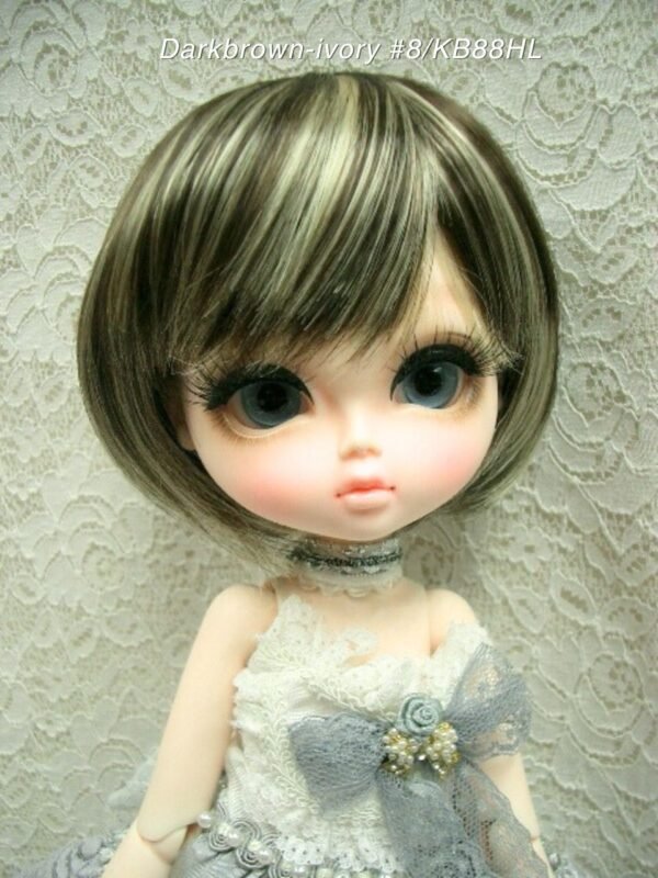 Wig / 11-12 inch / Short Bob (Darkbrown-ivory #8/KB88HL)