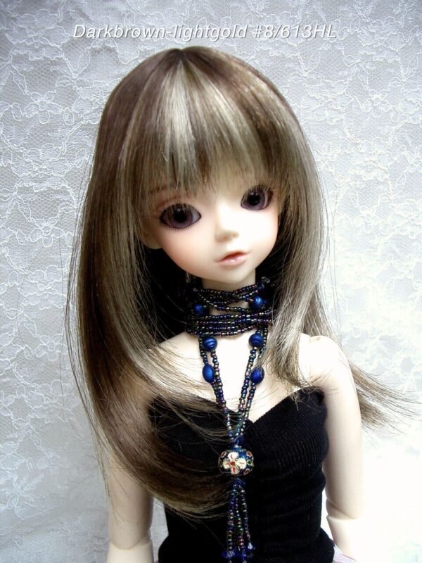 Wig / 9-10 inch / Semi-long Layer (Darkbrown-ivorymix #8/613HL)
