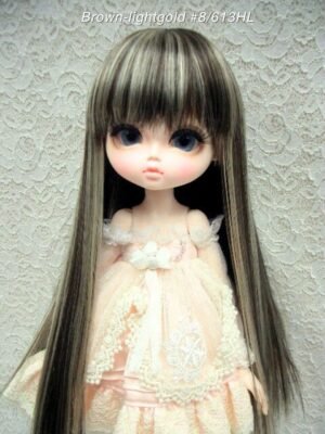 Wig / 11-12 inch / Super Long Straight (Brown-lightgold #8/613HL)
