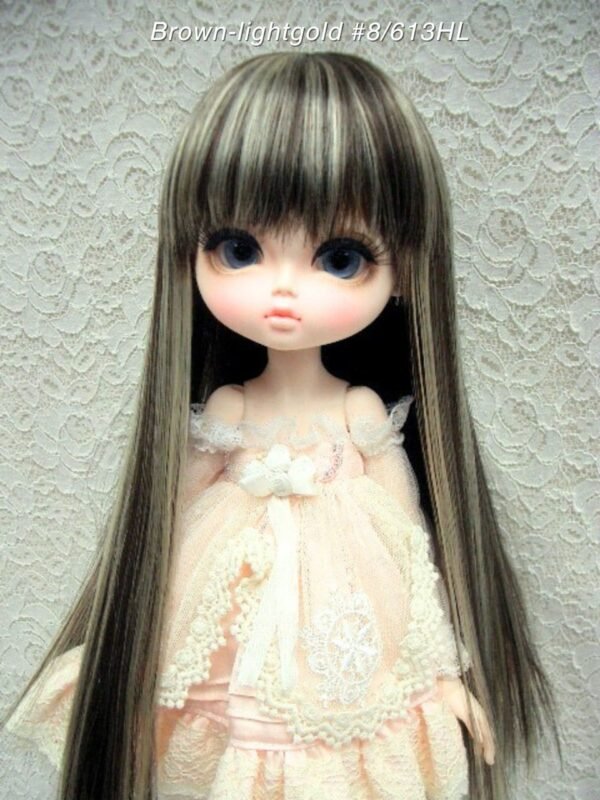 Wig / 11-12 inch / Super Long Straight (Brown-lightgold #8/613HL)