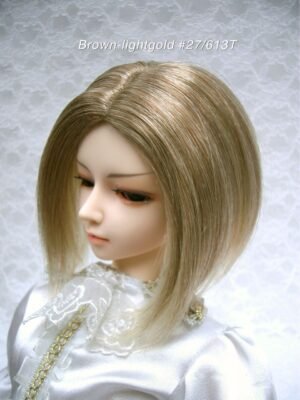 Wig / 9-10 inch / One-length Medium *Longer on Front Side (Brown-lightgold #27/613T)