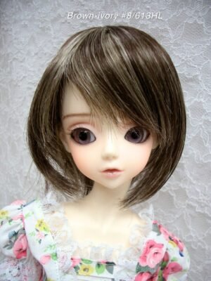 Wig / 9-10 inch / Short (Brown-ivory #8/613HL)