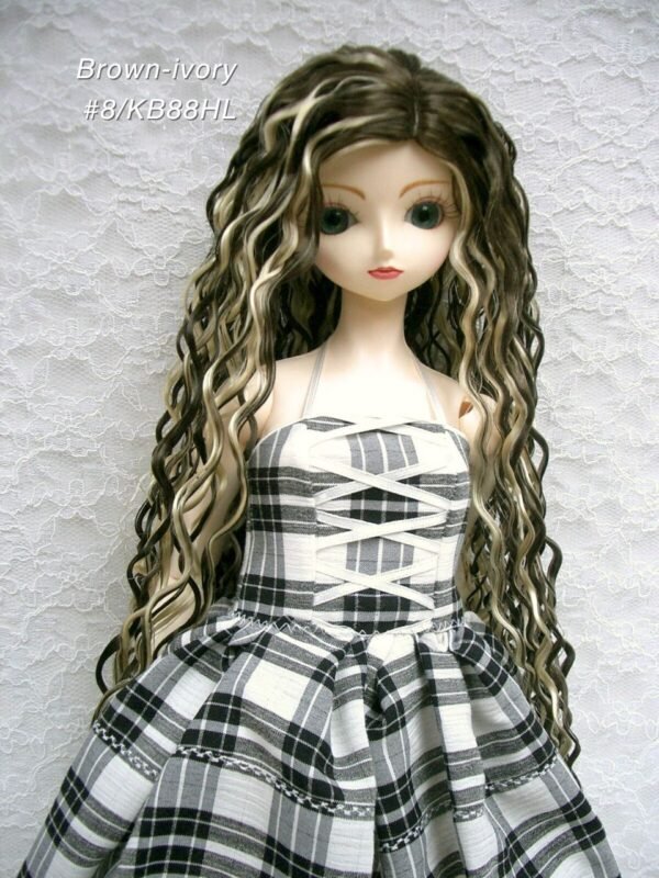 Wig / 9-10 inch / Long Wave (Brown-ivory #8/KB88HL)