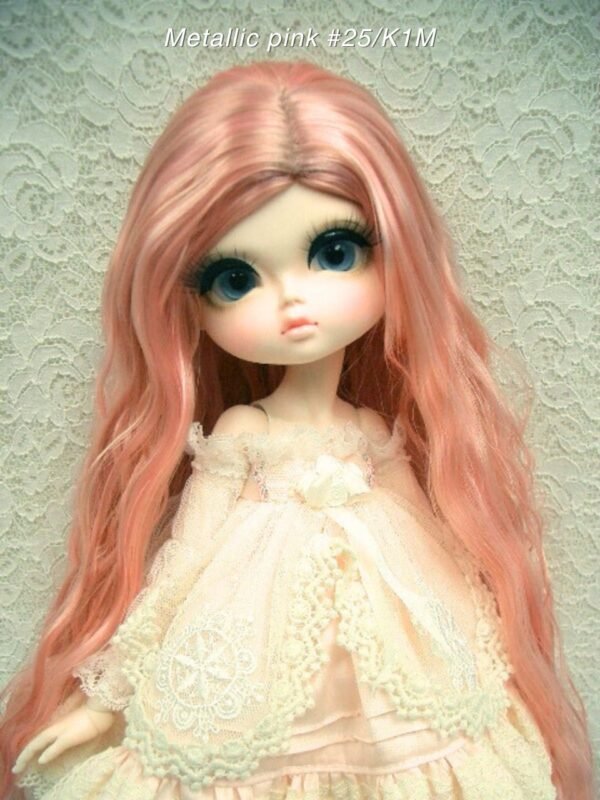 Wig / 11-12 inch / Soft Long Wave (Metallic pink #25/K1M)