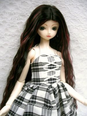 Wig / 9-10 inch / Soft Long Wave (Black-wine #2/39HL)