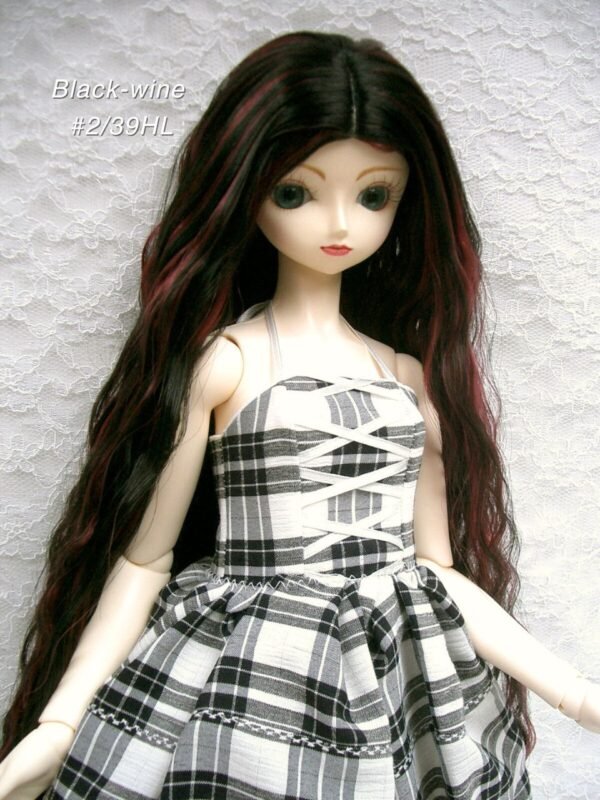 Wig / 9-10 inch / Soft Long Wave (Black-wine #2/39HL)