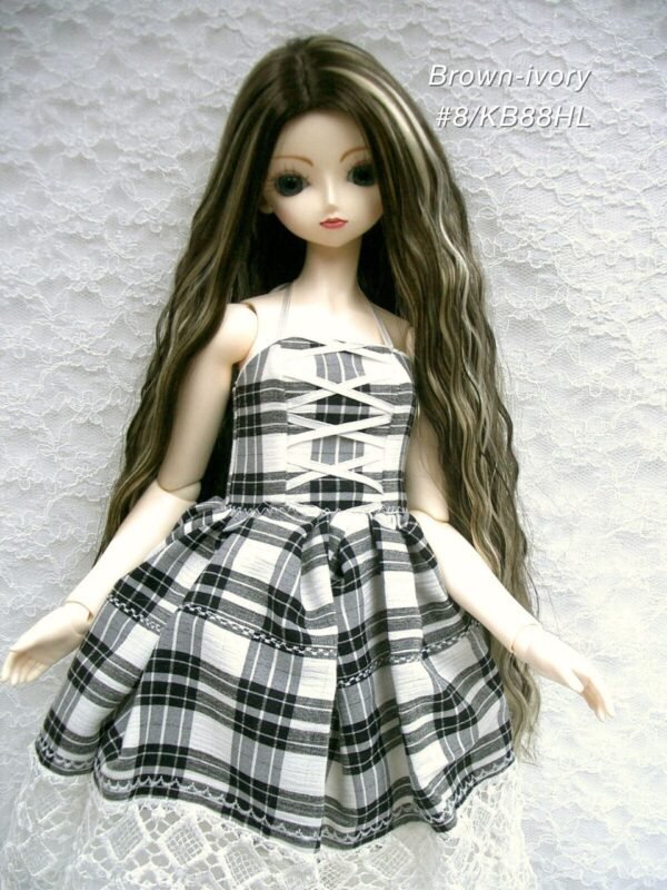 Wig / 9-10 inch / Soft Long Wave (Brown-ivory #8/KB88HL)