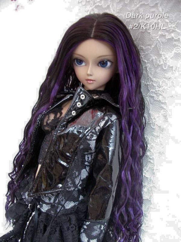 Wig / 9-10 inch / Soft Long Wave (Dark purple #2/K10HL)
