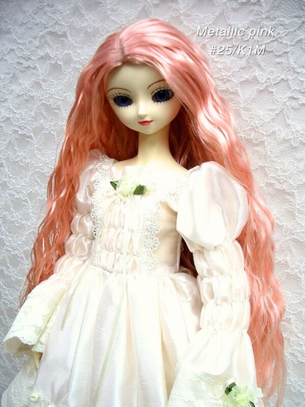 Wig / 9-10 inch / Soft Long Wave (Metallic pink #25/K1M)