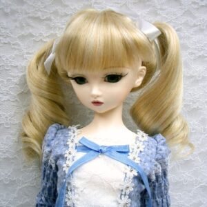 Wig / 9-10 inch / Twin-tails Ribbon Curls (Lightgoldmix #GL26)