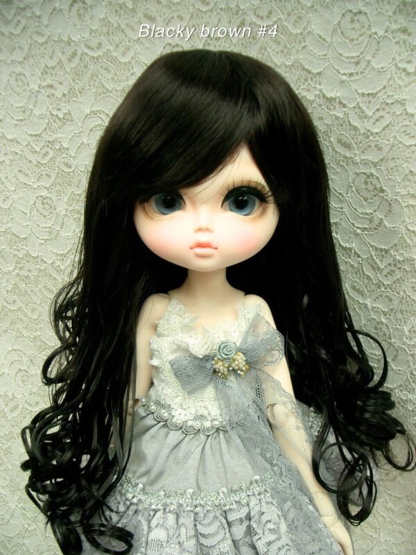 Wig / 11-12 inch / Medium Long Curls at the end (Blacky brown #4)