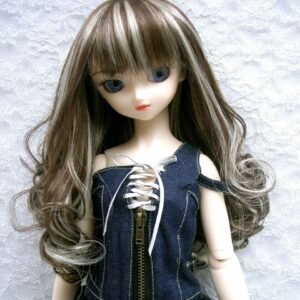 Wig / 9-10 inch / Medium Long Curls at the end (Brown-ivory #8/KB88HL)