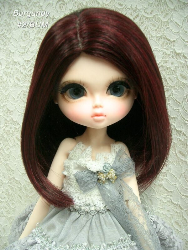 Wig / 11-12 inch / Semi-long One-length (Burgundy #2/BUM)