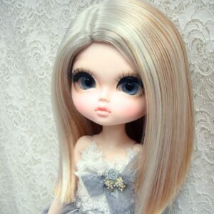 Wig / 11-12 inch / Semi-long One-length (Goldbrown-milkwhite #K8/K19HL)