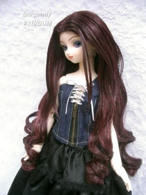 Wig / 9-10 inch / Long Loose Curls at the end (Burgundy #1B/BUM)