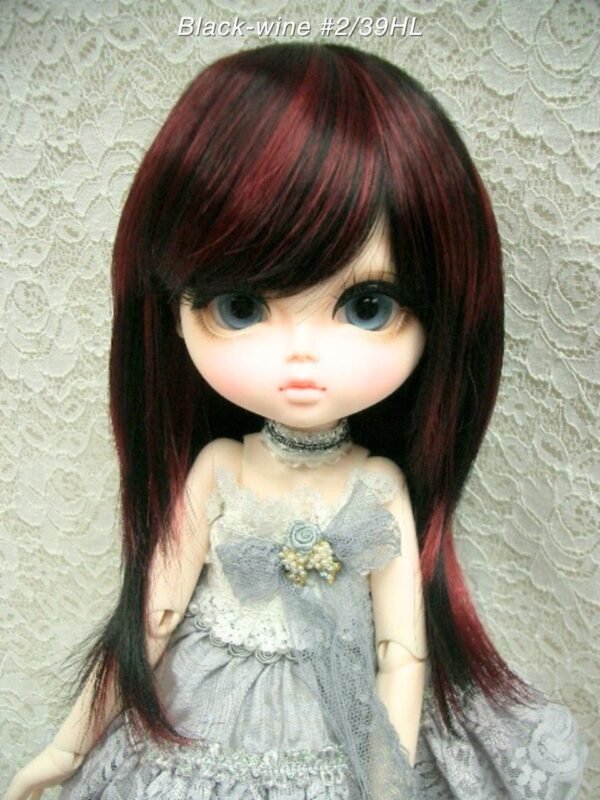 Wig / 11-12 inch / Semi-long Shaggy (Black-wine #2/39HL)