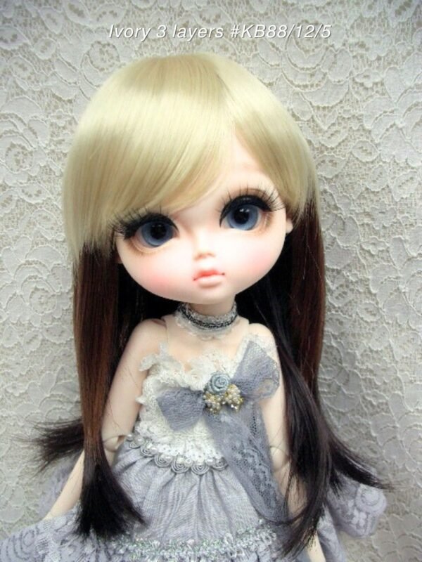 Wig / 11-12 inch / Semi-long Shaggy (Ivory 3 layers #KB88/12/5)